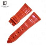 Buy handmade custom orange alligator leather watch band replacement for Franck Muller Master Square 6002 6000