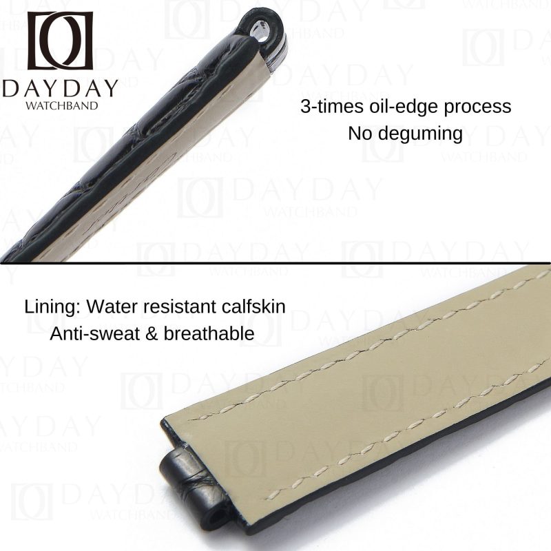 Buy replacement alligator leather strap for Cartier Ballon Bleu de watch band for sale