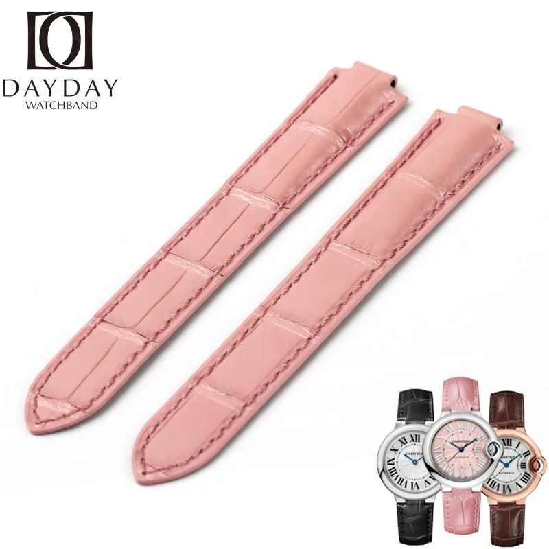 Cartier-Ballon-Bleu-Pink-Replacement-leather-watch-strap-band