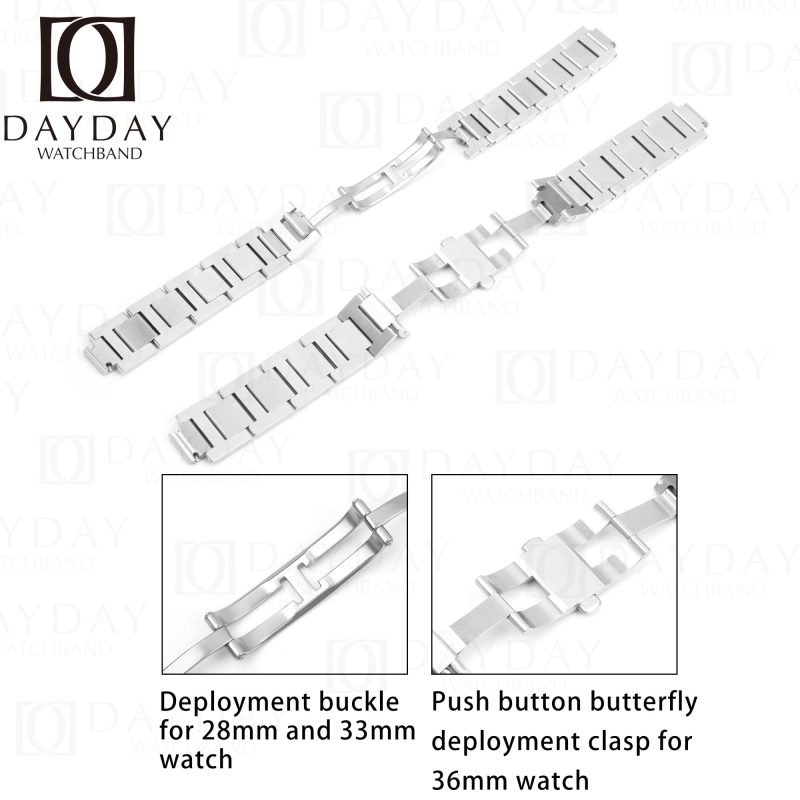 Cartier Ballon Bleu stainless steel metal watch band replacement strap