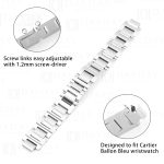 Cartier Ballon Bleu stainless steel metal watch band replacement strap