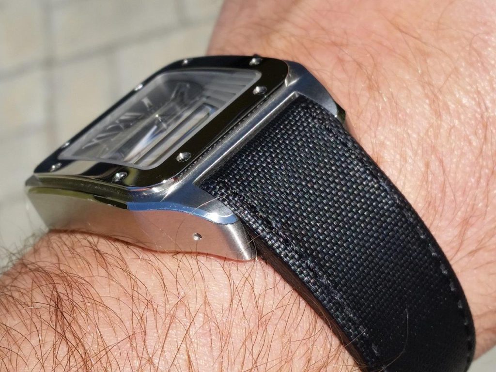 Cartier Santos 100 Kelvar nylon watch band replacement strap (2)