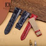 Cartier Tank Divan 2600 Red alligator leather strap replacement 29mm watch band