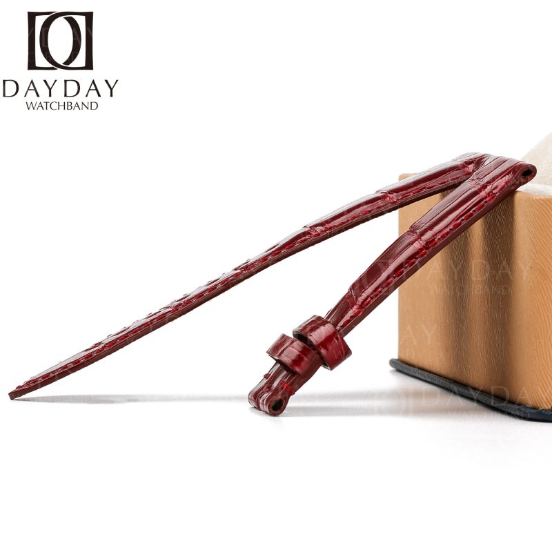 Cartier-Tank-Divan-2600-red-alligator-leather-strap-replacement-29mm