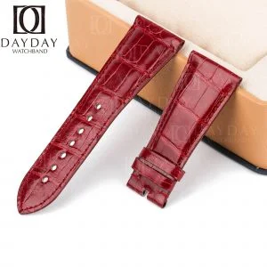 Cartier-Tank-Divan-2600-red-alligator-leather-strap-replacement-29mm