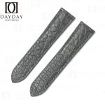 Cartier-Tank-Ronde-solo-grey-alligator-leather-watch-band-replacement-strap