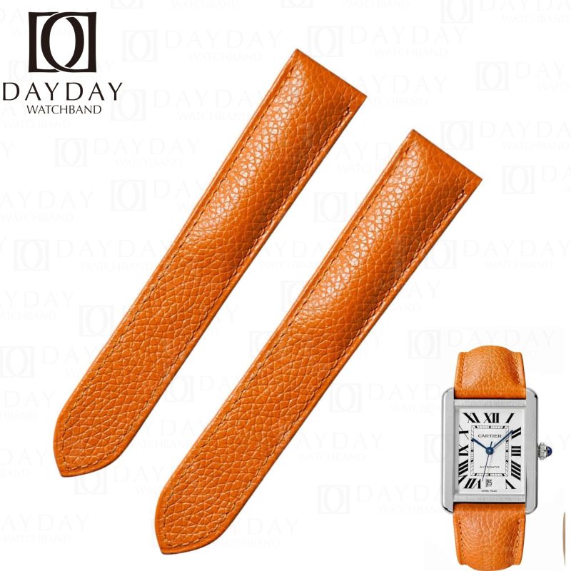 Cartier-Tank-solo-Ronde-leather-strap-calfskin-replacement-watch-band-for sale