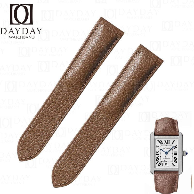 Cartier-Tank-solo-Ronde-leather-strap-calfskin-replacement-watch-band-for sale
