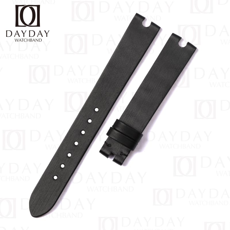 Chopard Bands For Watches Replacement Black Satin silk strap for Chopard Happy Floating Dancing Diamonds ladies watch belt