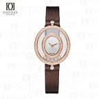 Chopard Happy Diamonds ladies watches bands Brown Satin silk