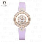 Chopard Happy Diamonds ladies watches bands Brown Satin silk