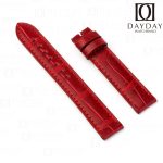 Chopard-Happy-Sport Watch Floating-diamond-Dark-red-alligator leather-watch-band-strap-15mm-18mm