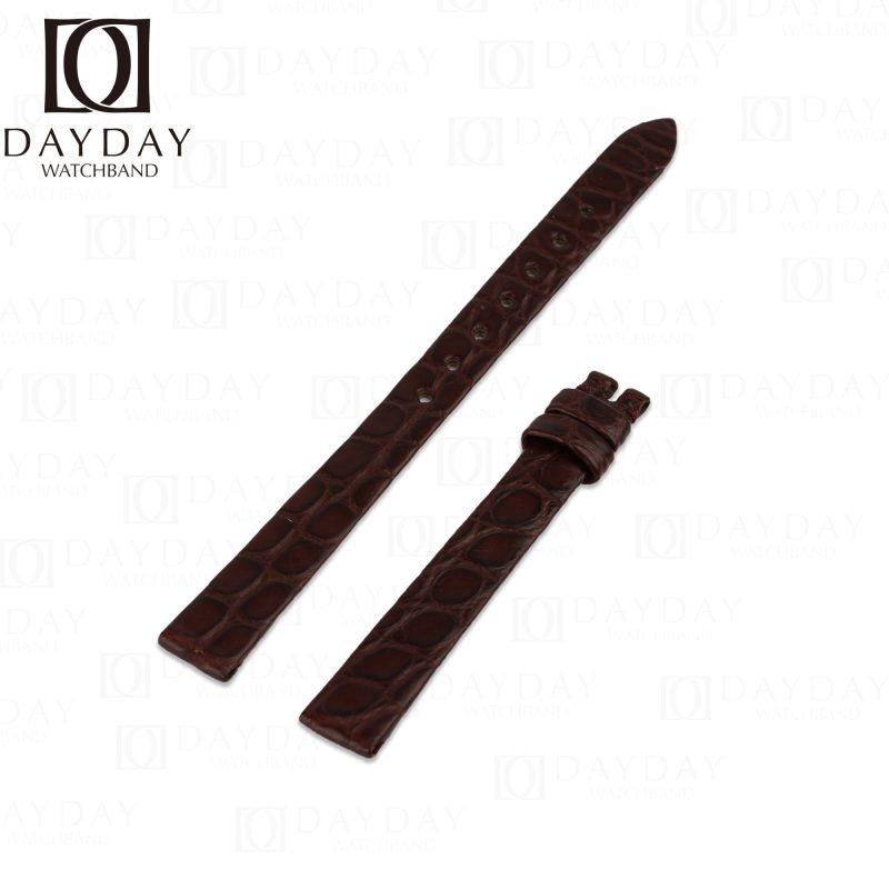 Chopard Happy Sport dancing floating 3 5 7 diamonds alligator leather watch band round scale replacement strap