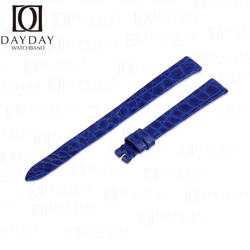 Chopard Happy Sport blue alligator leather watch band round scale replacement strap watch belt