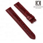 Chopard-Happy-Sport Watch Floating-diamond-Dark-red-alligator leather-watch-band-strap-15mm-18mm