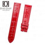 Chopard-Happy-Sport dancing floating diamonds 30mm 33mm 36mm ladies watches-alligator leather-strap-Replacement-watch-band-red