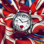 Chopard-Happy-Sport dancing floating 3 5 7 diamonds 30mm 33mm 36mm ladies watches -red-alligator leather-strap-Replacement-watch-band