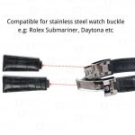 Custom Replacement-Rolex-Submariner-40mm 41mm watch-band-strap black-alligator-leather-20mm-21mm