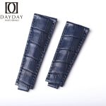 Custom-20mm-21mm-22mm-Blue-alligator-leather-watch-band-for-Rolex-Sky-Dweller-Submariner-Datejust