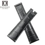 Custom-21mm-22mm-black-alligator-leather-watch-band-for-Rolex-Sky-Dweller