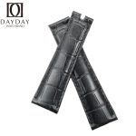 Custom-21mm-22mm-black-alligator-leather-watch-band-for-Rolex-Sky-Dweller