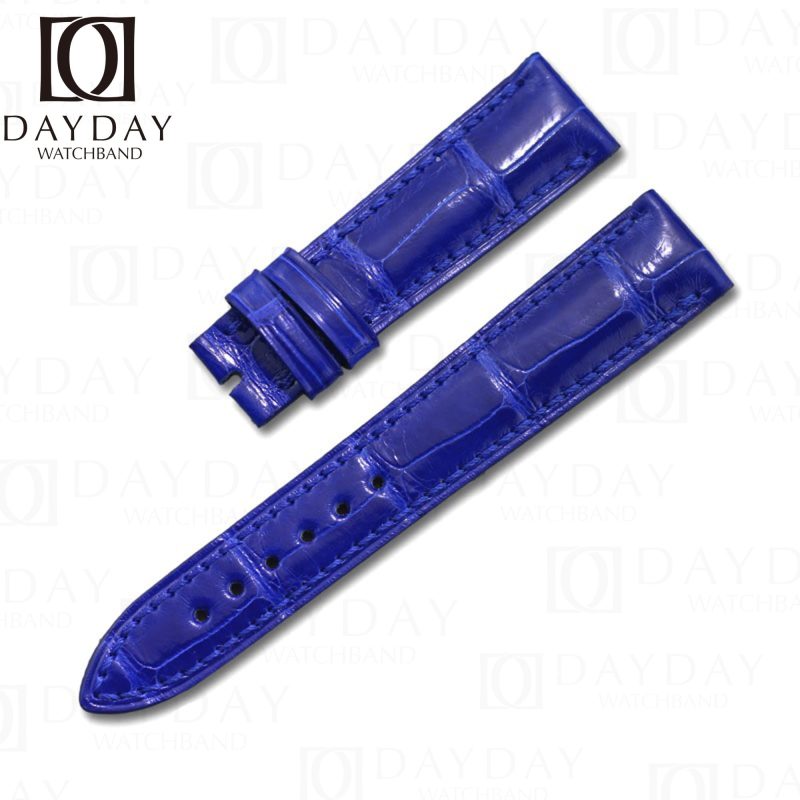 Custom-Alligator-blue-leather-watch-band-strap-for-Franck-Muller-CASABLANCA-8880-color-dreams-wristwatch
