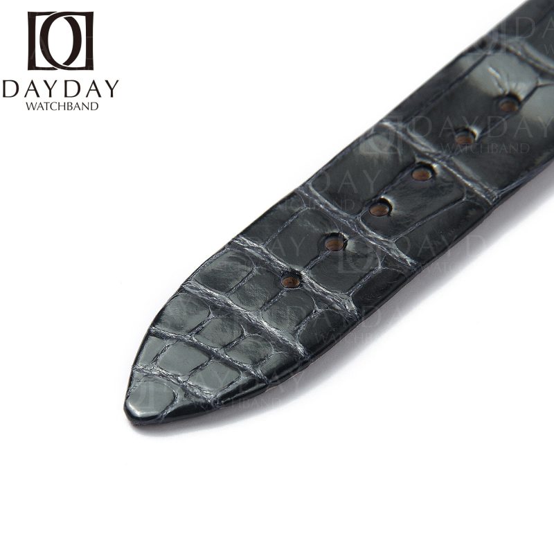 Black-alligator-leather-watchband-for-Breguet-Reine-strap