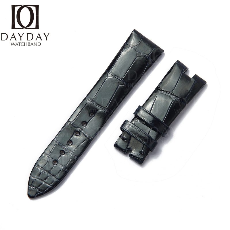 Black-alligator-leather-watchband-for-Breguet-Reine-strap