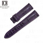 Custom-Alligator-dark-purple-leather-watch-band-strap-for-Franck-Muller Automatique Chronograph Casa 5850 Crazy Hours-CASABLANCA-8880-color-dreams-wristwatch