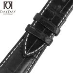 Custom-black Alligator-leather-watch-band-Replacement-Franck-Muller-Conquistador-8900-9900-SC-DT-GPG-strap-22mm-24mm