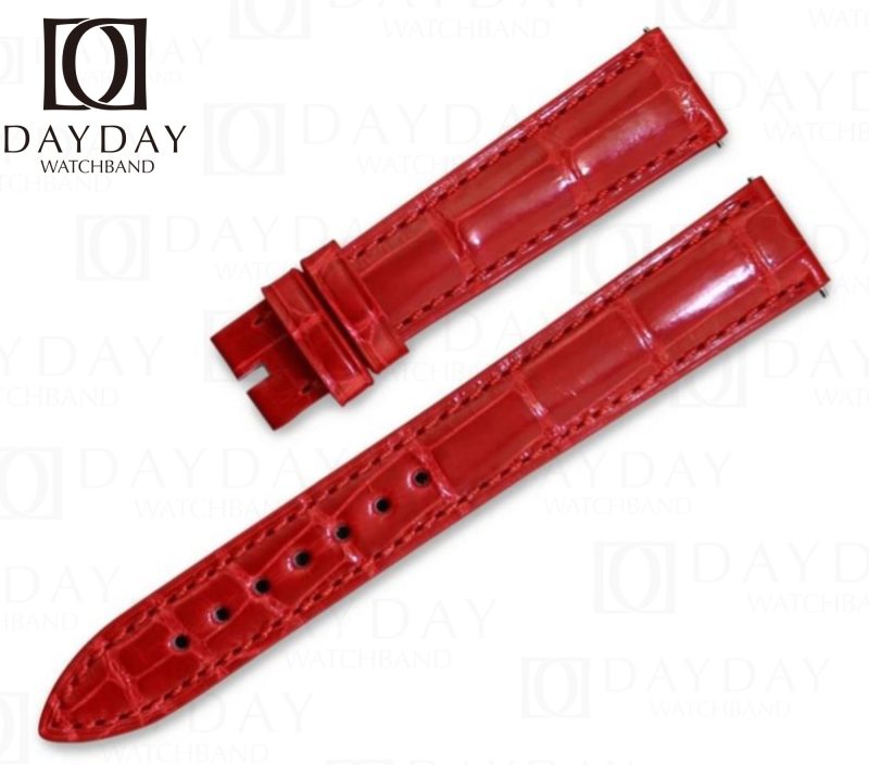 Custom-Alligator-red-leather-watch-band-strap-for-Franck-Muller-CASABLANCA-8880-color-dreams-wristwatch