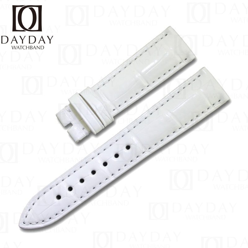 Custom-Alligator-white-leather-watch-band-strap-for-Franck-Muller-CASABLANCA-8880-color-dreams-wristwatch