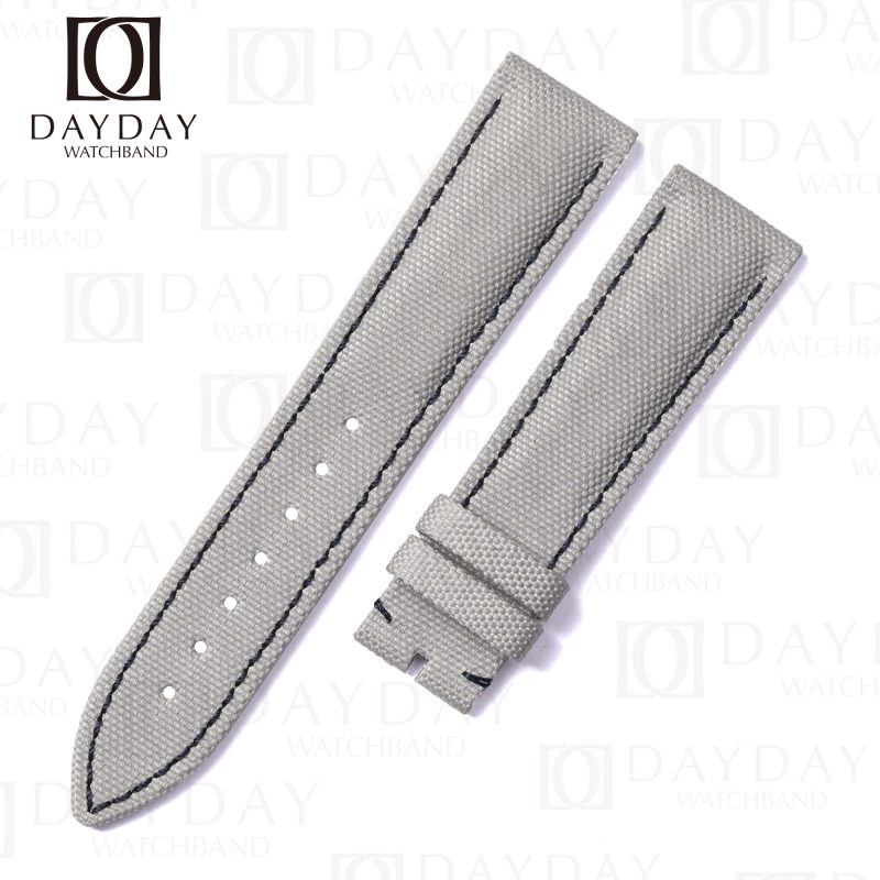 Custom Blancpain fifty Fathoms 20mm 23mm replacement watch band for sale Gray Sailcloth strap