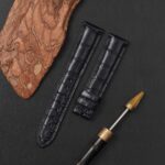 Custom Dark Blue alligator leather strap for Rolex Cellini time Moonphase 20mm replacement watch band for sale (2)
