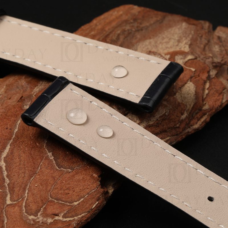 Custom Dark Blue alligator leather strap for Rolex Cellini time Moonphase 20mm replacement watch band for sale (5)