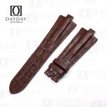 Custom Dark brown alligator leather watch band for Bvlgari Diagono