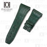 Custom Franck Muller Vanguard strap replacement Green Alligator leather watch band for sale