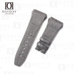Custom Franck Muller Vanguard strap replacement Grey Alligator leather watch band for sale