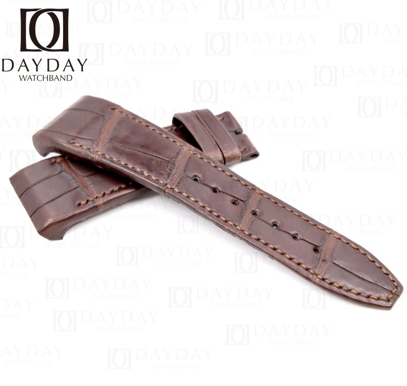Custom handmade Franck Muller Vanguard V32 V41 V45 watch strap replacement brown alligator leather watch band for sale