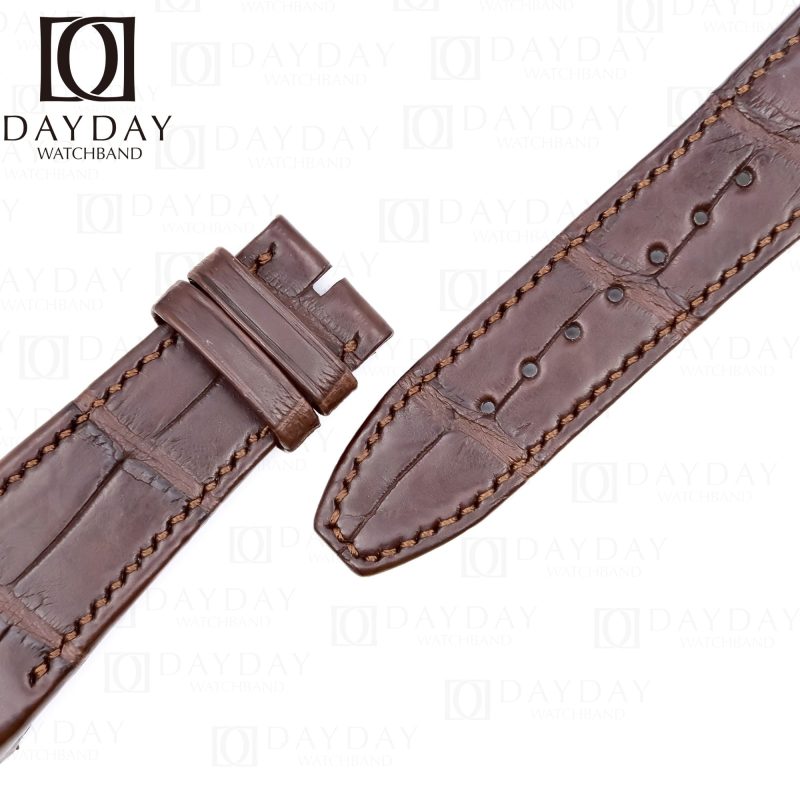 Custom handmade Franck Muller Vanguard V32 V41 V45 watch strap replacement brown alligator leather watch band for sale