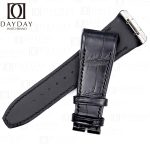 Custom handmade Franck Muller Vanguard V32 V41 V45 watch strap replacement black alligator leather watch band for sale