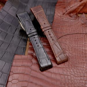 Custom handmade Franck Muller Vanguard Yachting Skeleton Racing Revolution 7 Days Watch V32 V41 V45 watch strap replacement black brown alligator leather watch band for sale