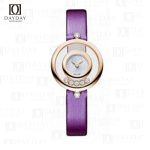 Custom Purple satin watch bands for Chopard happy Diamonds for sale