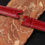 Custom Replacement Red Alligator leather strap for vintage Cartier vendome must de Cartier watchband (2)