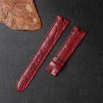 Custom Replacement Red Alligator leather strap for vintage Cartier vendome must de Cartier watchband (3)