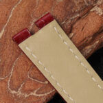 Custom Replacement Red Alligator leather strap for vintage Cartier vendome must de Cartier watchband (7)