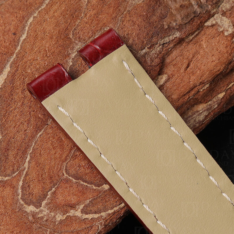 Custom Replacement Red Alligator leather strap for vintage Cartier vendome must de Cartier watchband (7)