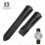 Custom alligator Black leather strap for Cartier Ballon Bleu de pin buckle 14mm 16mm 18mm 20mm 22mm watch band (1)