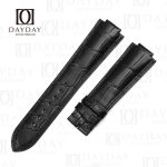 Custom alligator Black leather strap for Cartier Ballon Bleu de pin buckle 14mm 16mm 18mm 20mm 22mm watch band (2)