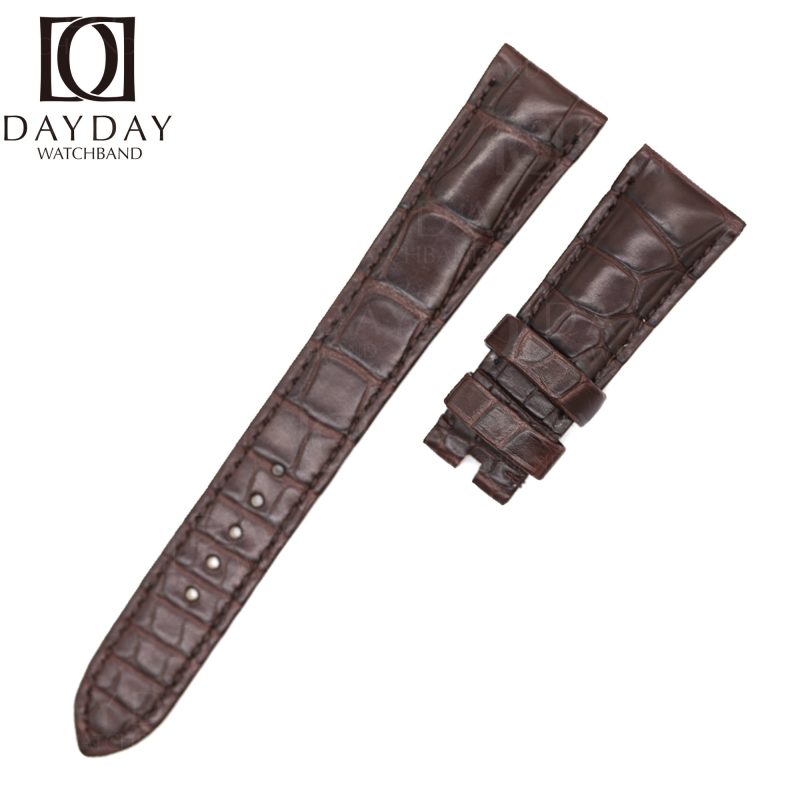 Custom-alligator-dark-brown-leather-strap-for-Rolex-Cellini-time-Moonphase-20mm-replacement-watch-band-for-sale